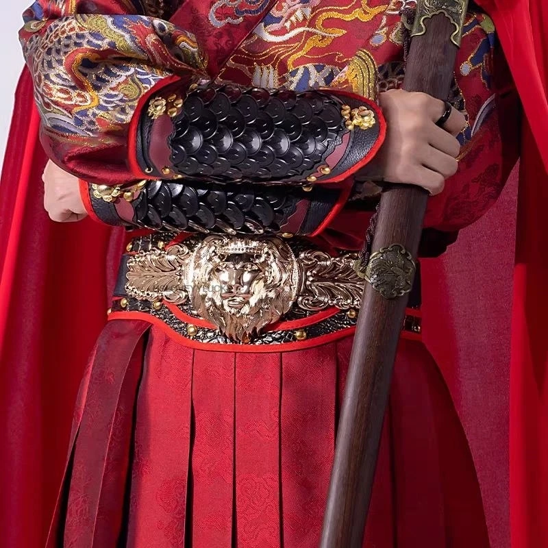 

Chinese Ancient Hanfu Ming Dynasty Hanfu Costume Robe Arm Guard Hanfu Armor Waist Cover Waist Guard Hanfu Accessory Belt