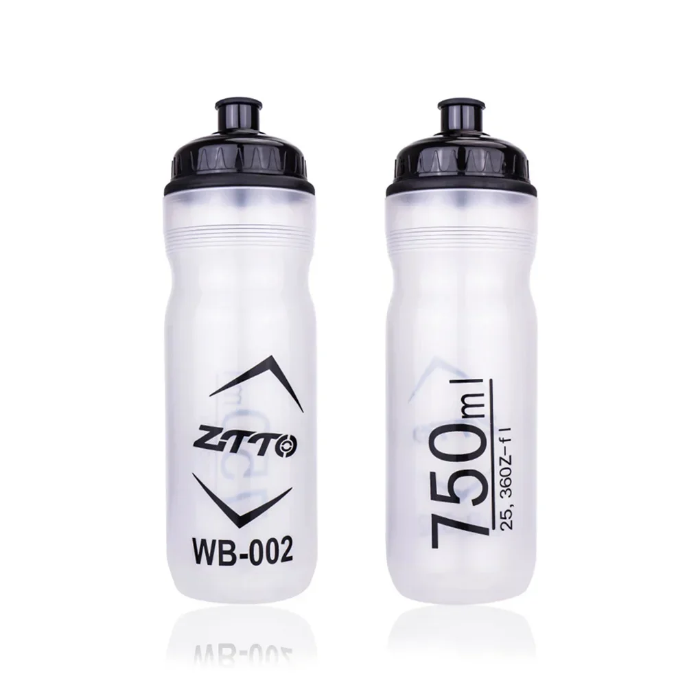 Bike Water Bottle Water bottle Cycling Mountain Road Silicone+PP Sporting White+black 240*74*74mm 750ml Bicycle