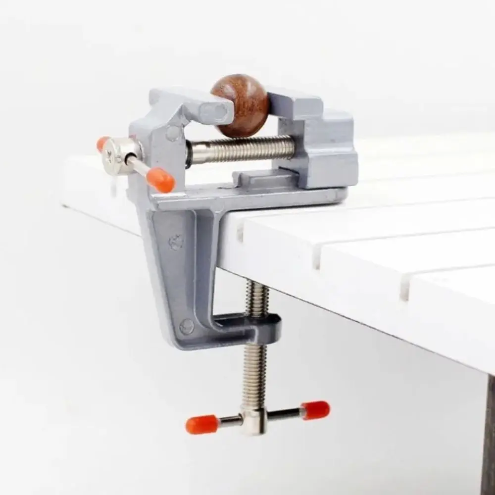 Small Flat Jaw Vise For Tabletop Fixing Mini Bench Clamp Manual Tool For Jewelry Crafting Model Building Precise Holding