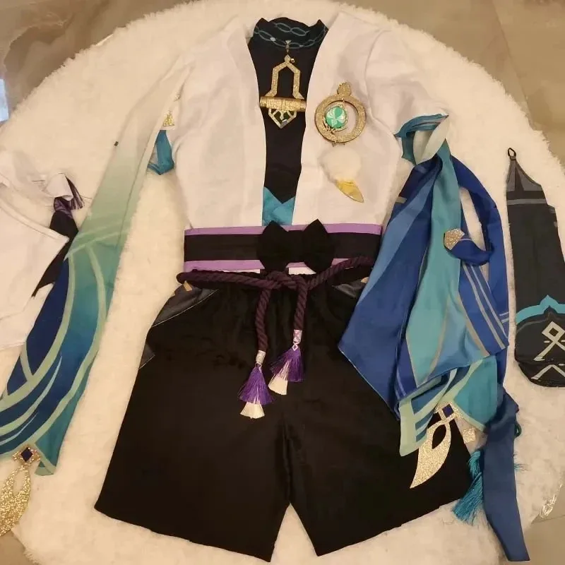 Wanderer Costume Cosplay Set completo con cappelli Scaramouche Costume Cosplay Balladeer Cosplay Kimono Costume di Halloween