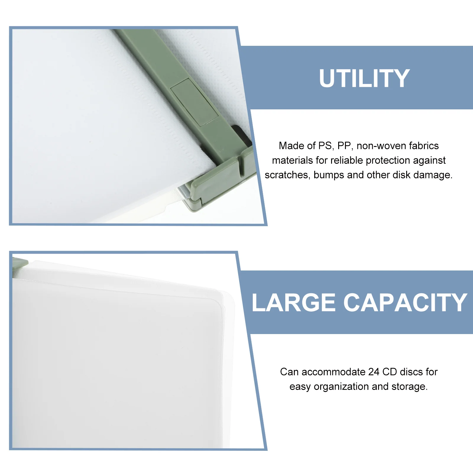 

1pc Cd Large Capacity Dvd Case Compact Disc Storage Holder Portable Travel Organizer For Cd Dvd Media Protection