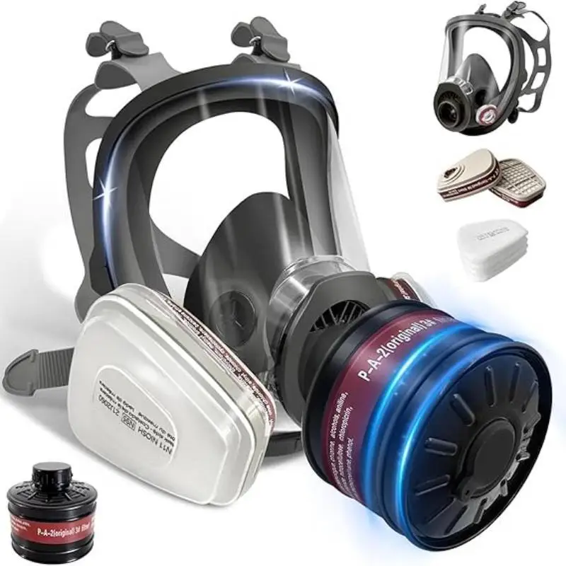 

Full face respirator - mask with 40 mm gas filter canister for industrial gases, chemical, polishing, welding, spraying Gas mask
