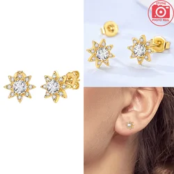 925 Sterling Silver Stud Earrings Sparkling Pink Butterfly Zircon Earrings for Women Exquisite Wedding Anniversary Jewelry Gifts