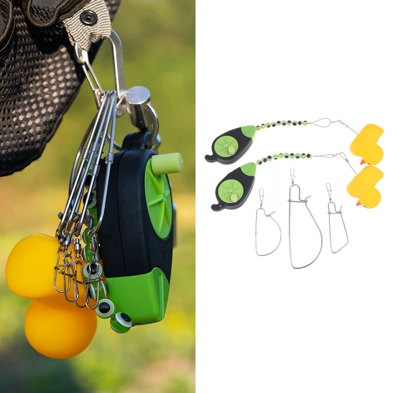 1-conjunto-de-fivela-de-bloqueio-de-pesca-extensivel-carretel-de-mosca-6-snaps-pato-aco-inoxidavel-corrente-de-metal-stringer-com-flutuador-cinto-de-bloqueio-de-isca-viva