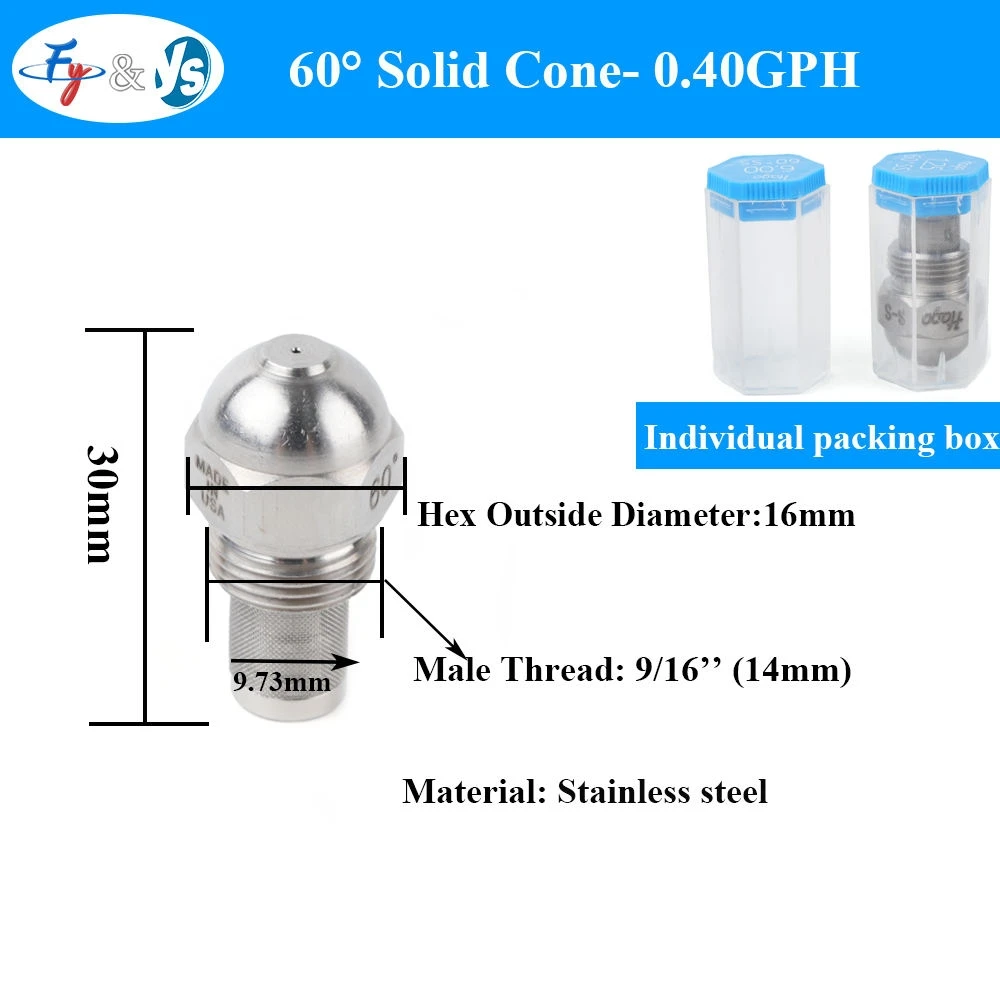 Stainless Steel Oil Burner Spray Nozzle Atomizing Nozzle Heavy Oil Diesel Burner Waste Oil Burner Nozzle