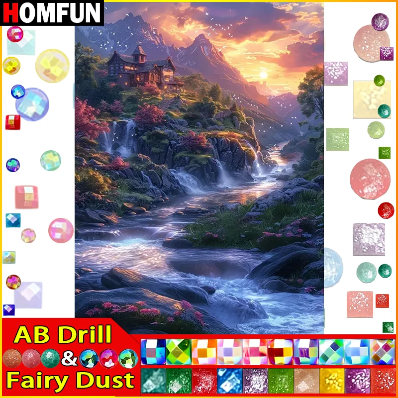 HOMFUN Fairy Dust AB DIY 5D Diamond Painting 