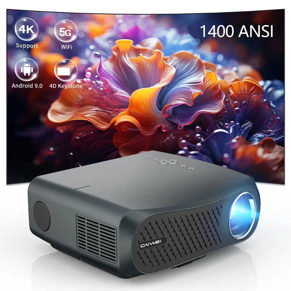 1080p Native HD Projector Indoor Use 4K Projectir Digital Android Long Throw Wifi Projector for Bedroom Living room Home Theater