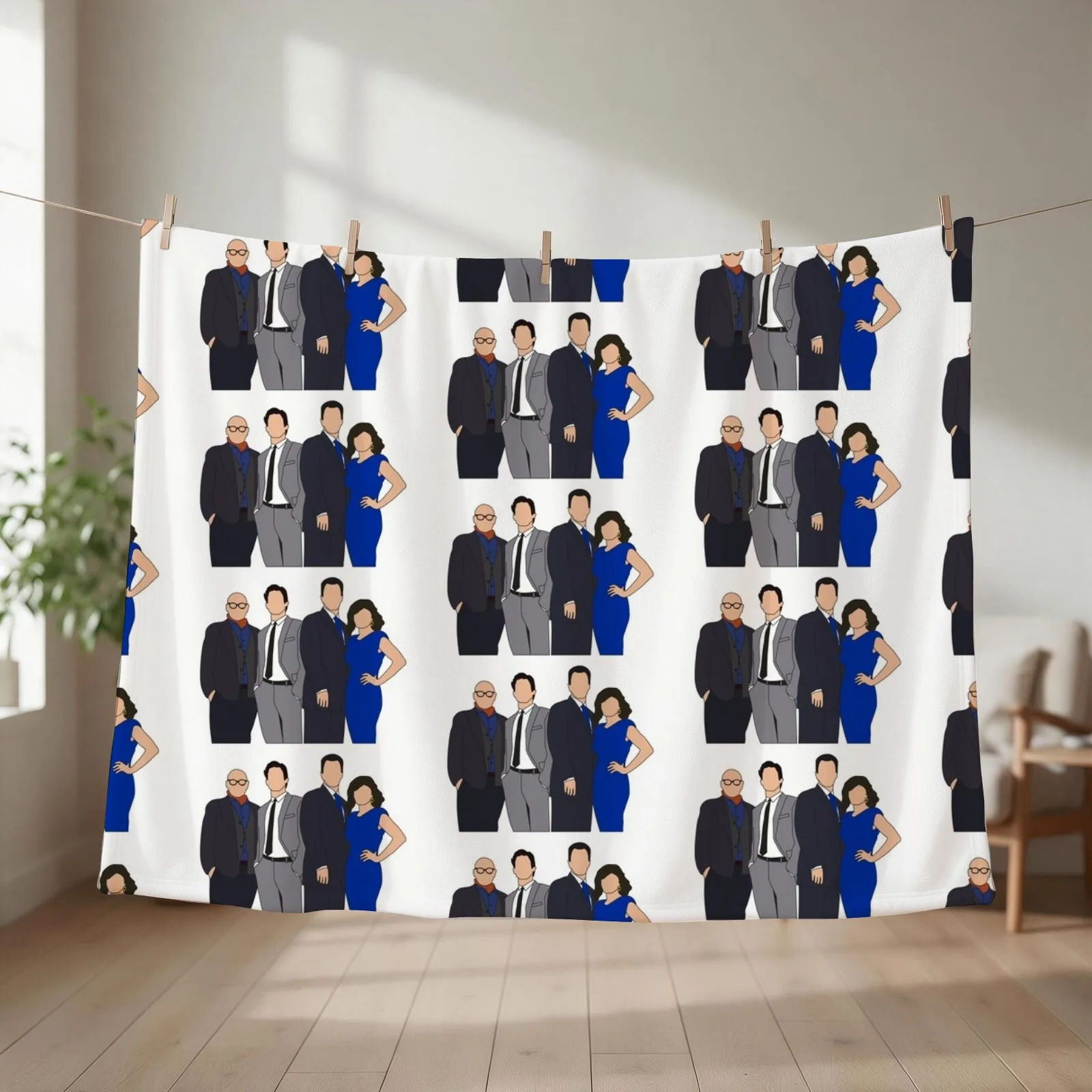 White Collar Throw Blanket couch cozy soft plush fuzzy picnic outdoor blanket