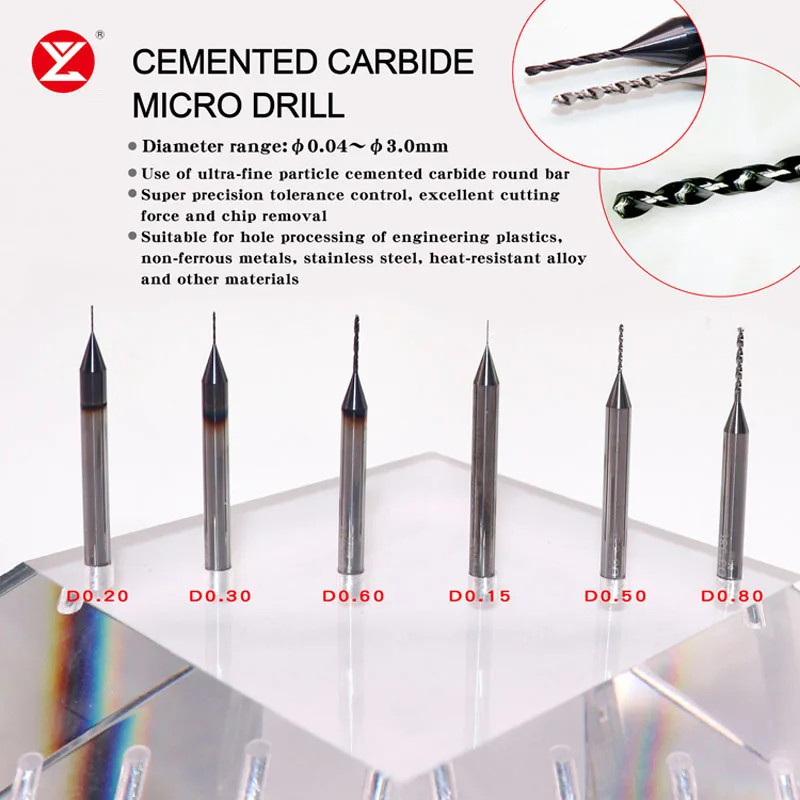 Imagem -06 - Solid Carbide Micro Broca Min Bit Diâmetro Cnc Hole Machining Tool Precisão para Aço Aço Inoxidável Superalloy 0.11.79 mm