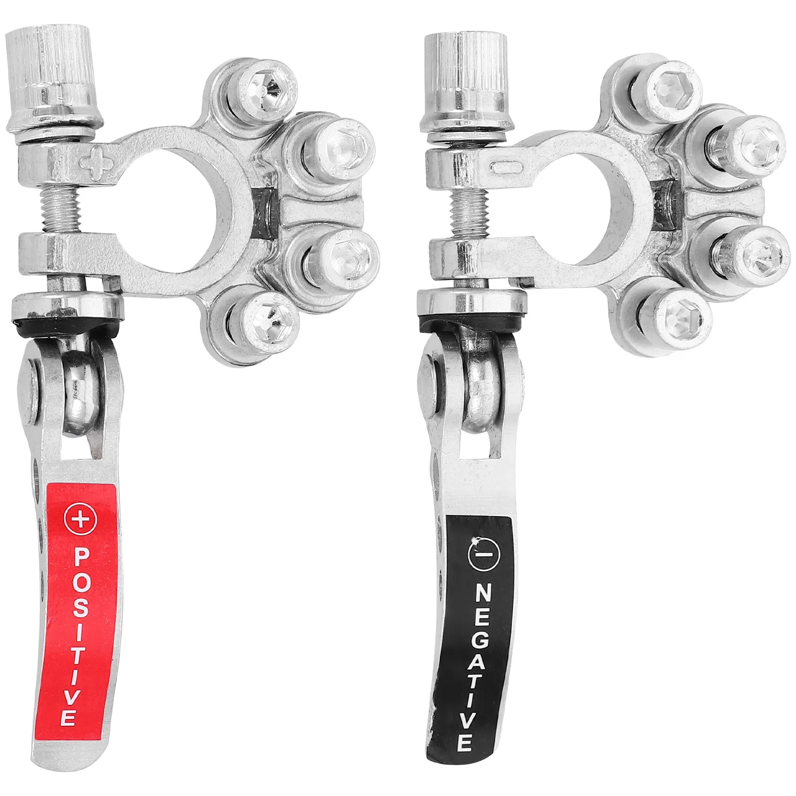 

1 Set Zinc Alloy Marine Terminal Connectors Quick Release Car Battery Post Clamp Tool Kit For Truck Vehicle Battery Terminal