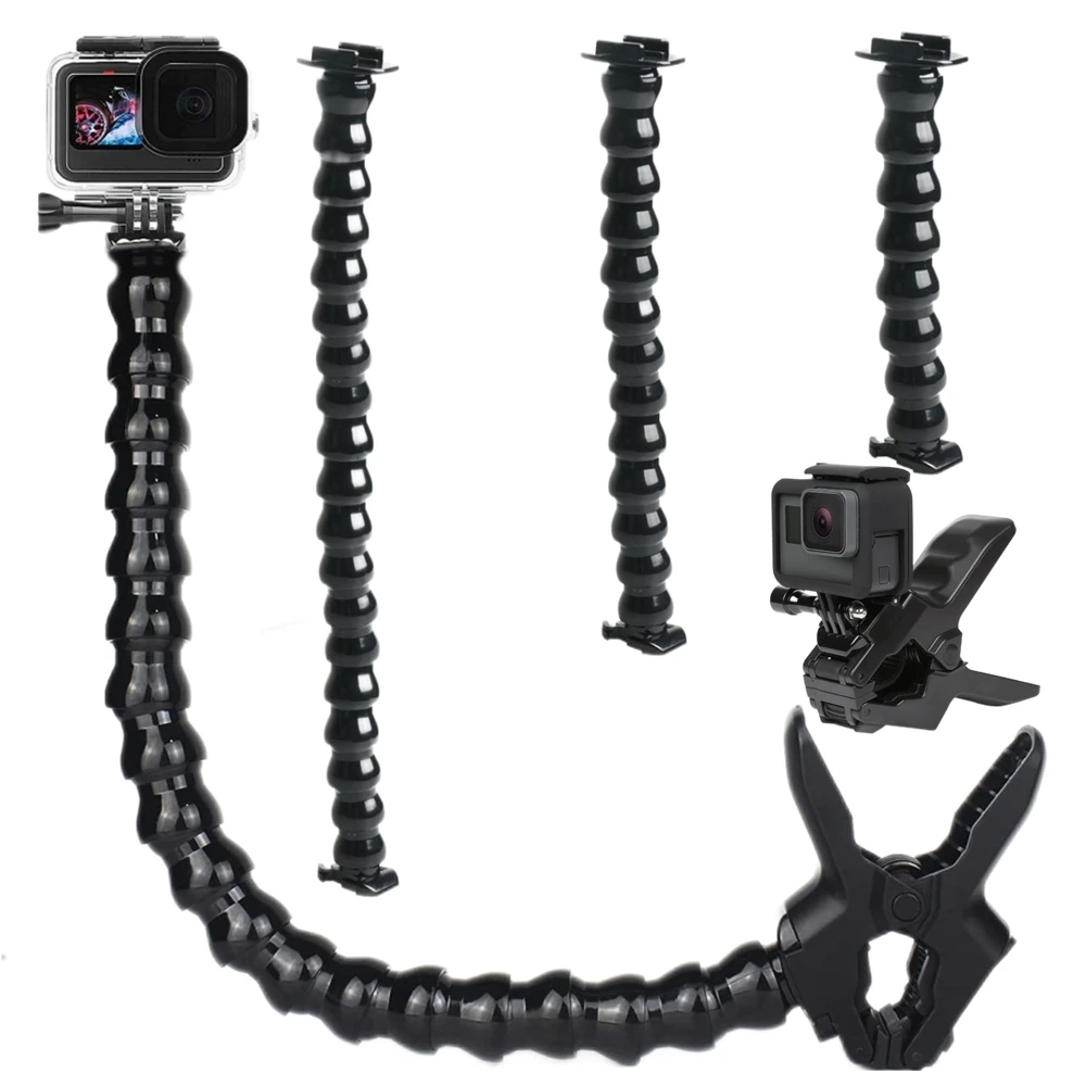 Flex Flex Clamp Arm Mount With Adjustable Gooseneck Flexible Jaws Clip Bracket Holder For GoPro Hero 13 12 11 10 Action Camera Stand - Aliexpress Deal