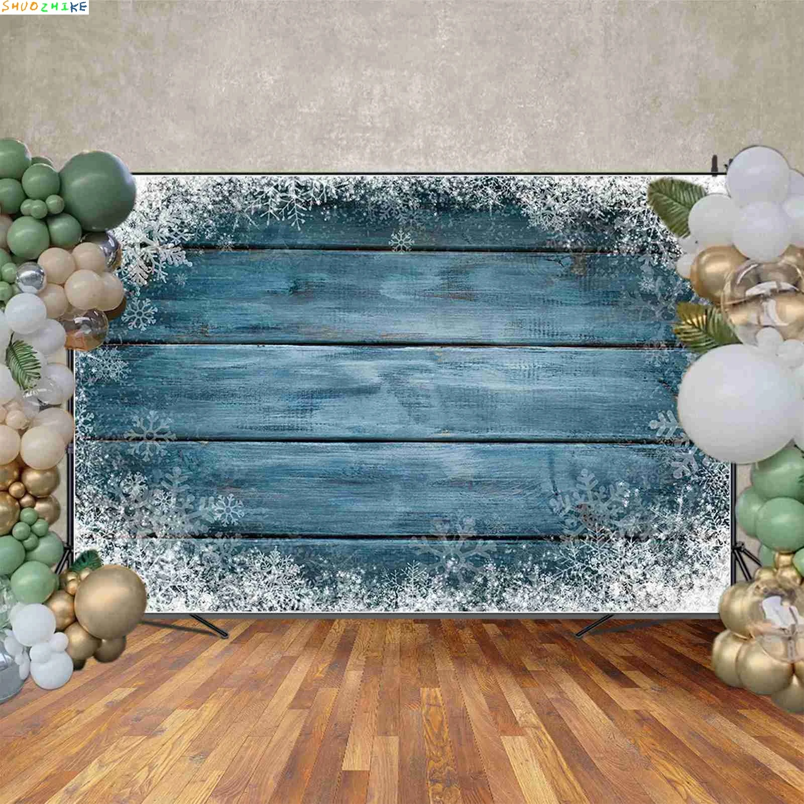 خلفية التصوير الخشبي موضوع المنتج مواد التصوير الخلفيات الخشبية لوحات ندفة الثلج صور اطلاق النار الجدار