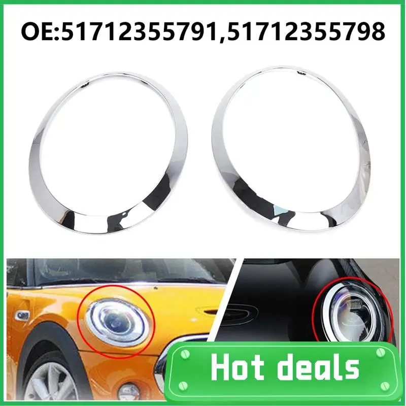 

AC62-Automotive Headlight Trim Ring Fog Lamp Ring For BMW Mini Cooper R56 R55 R57 R58 R59 JCW 07-15 51712355791 51712355798