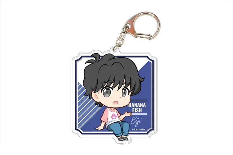 Anime Store Charm BANANA FISH Eiji Okumura Sing Soo-Ling Lee Yut-Lung Acrylic HD Characters Keychain Pendant Ornament About 6cm