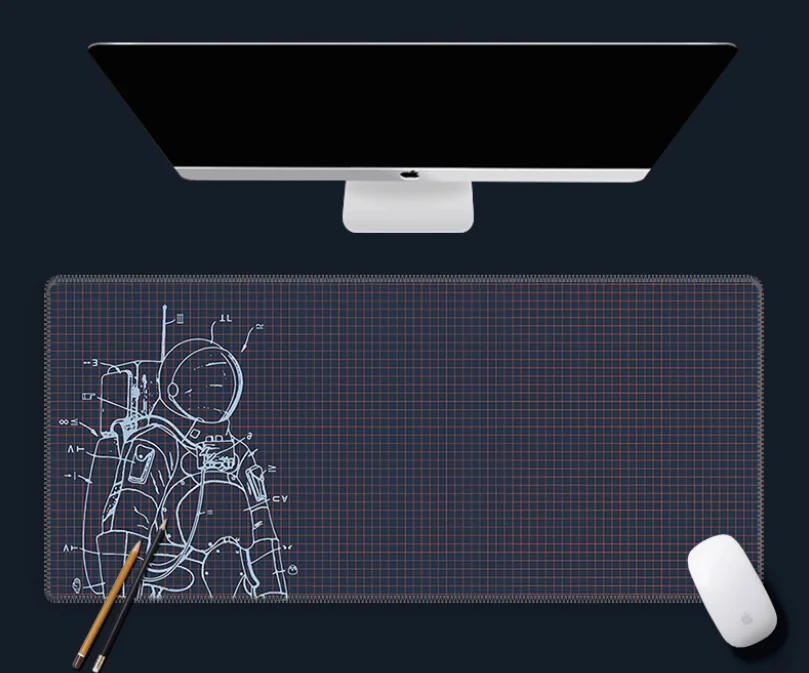 

Astronaut Mouse Pad Extra Large Thicker Locking Edge Esports Laptop Keyboard Desk Pad Customization Gamer Accessories Table Rug