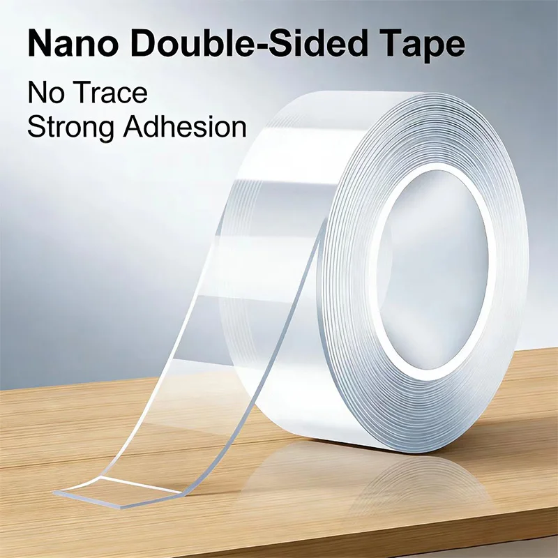 Heavy Duty Nano Double Sided Tape, Super Strong  Acrylic  Tape, Waterproof No-Trace Removable Clear Tape for Home Multi-Surface
