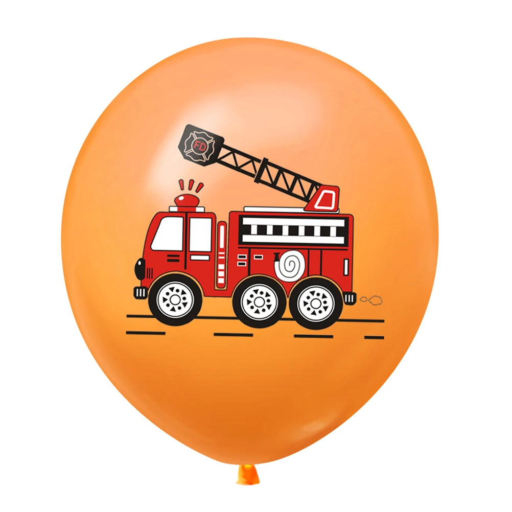 

20Pcs Fire Truck Printing Balloons 12 Inch Fighting Truck Pattern Birthday Party Decoration Supplies Theme Decor