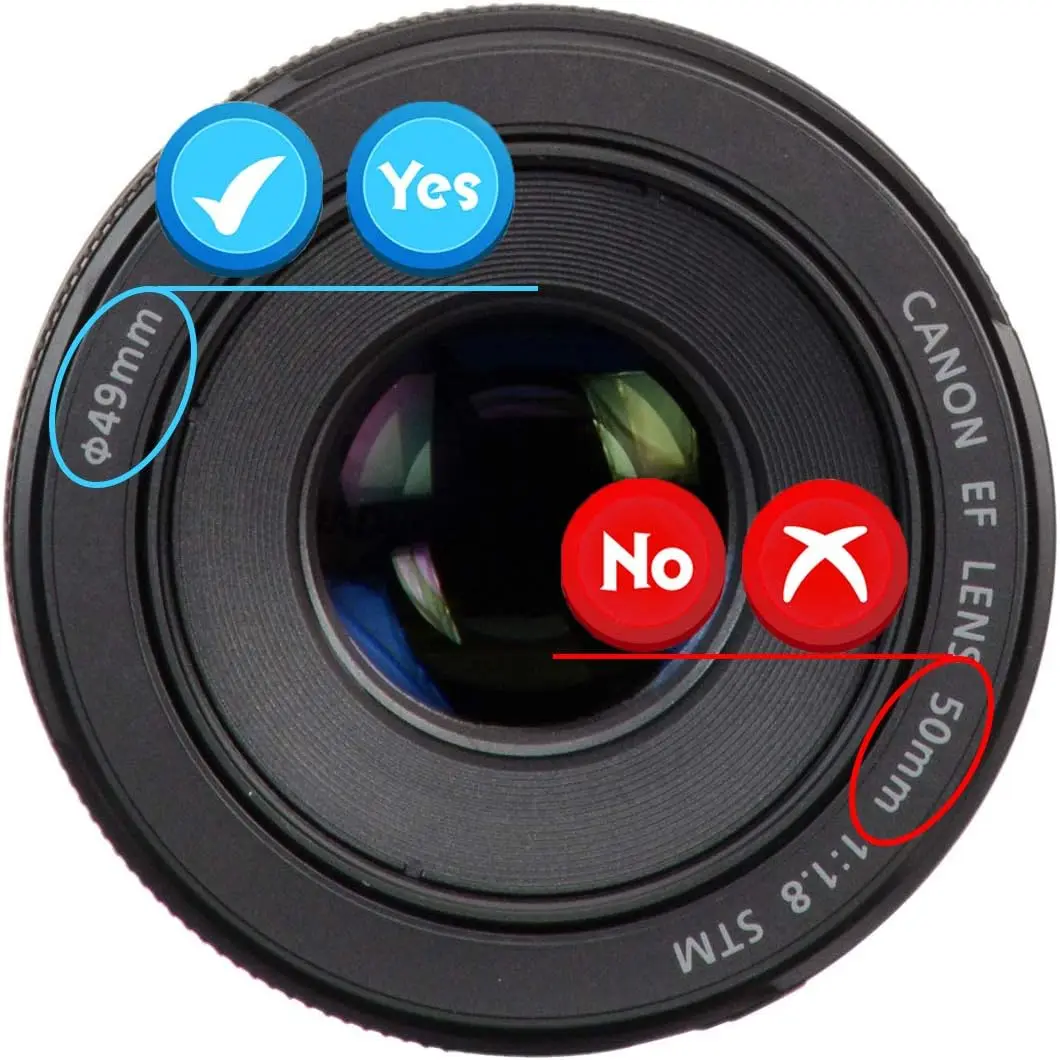 49mm/52mm/55mm/58mm/62mm Objektivabdeckung mit Riemen zum Aufstecken, universelle Kameraabdeckung für Canon, Nikon, Sony, Fuji, Olympus DSLR – Detail 4