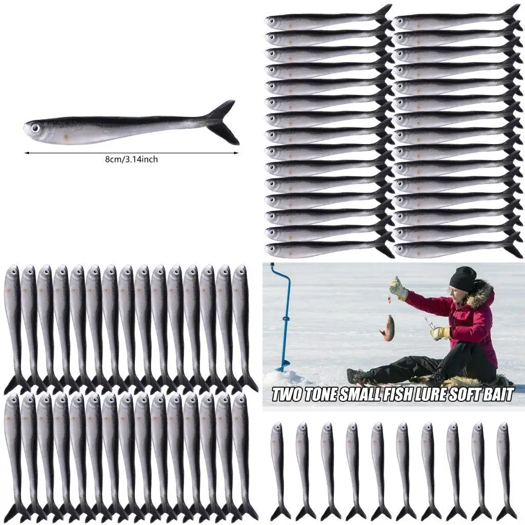 

Y1UC 30Pcs Soft Fishing Lures with Paddle Tail Fishing Stuff Loach Swimming Baits Set