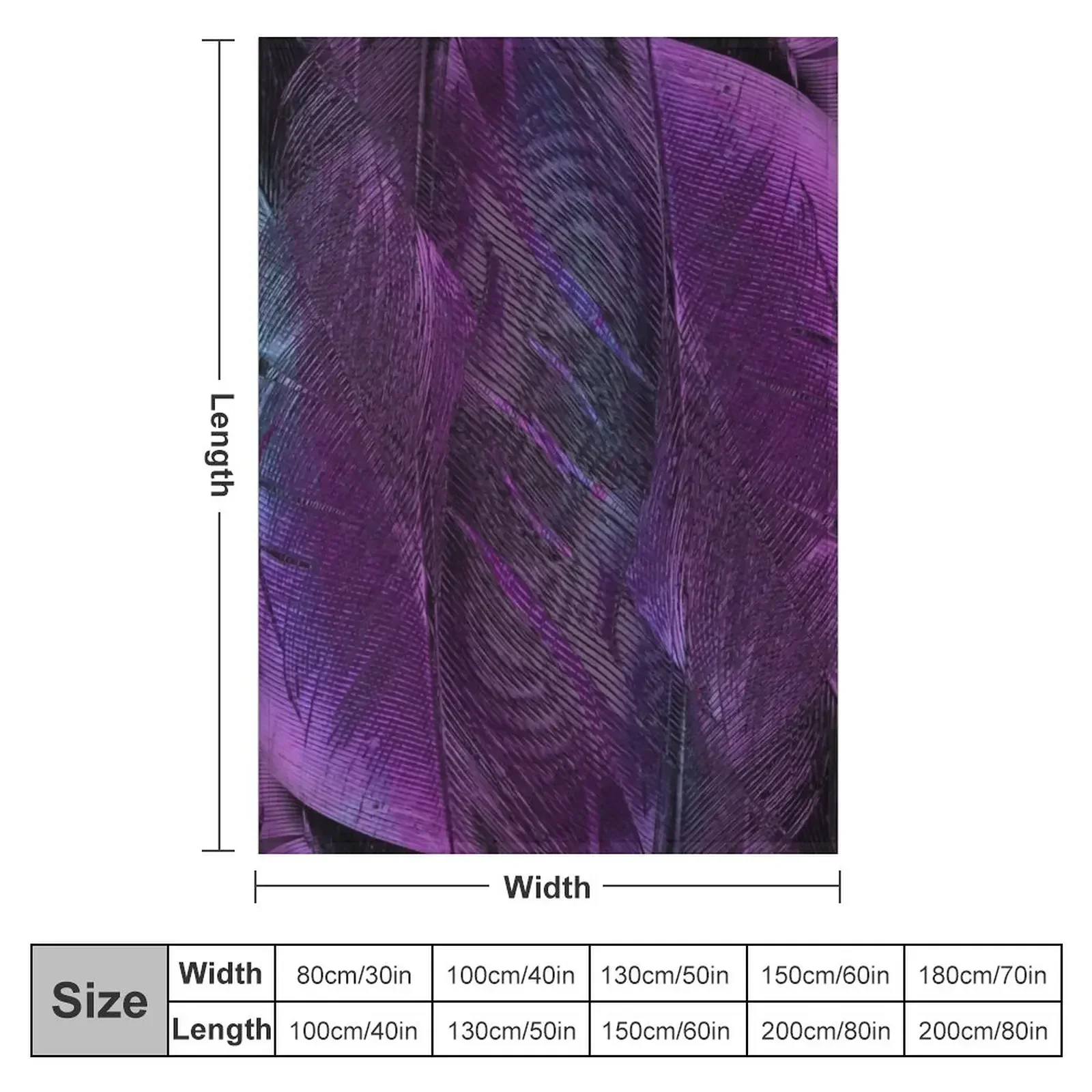 New Purple feathers Throw Blanket Sleeping Bag Personalized Gift Blankets