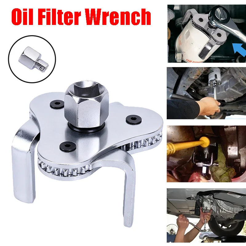 New universal flat three claw oil grid disassembly tool for automobiles Three filter Adjustable wrench Filter  Bearing Puller