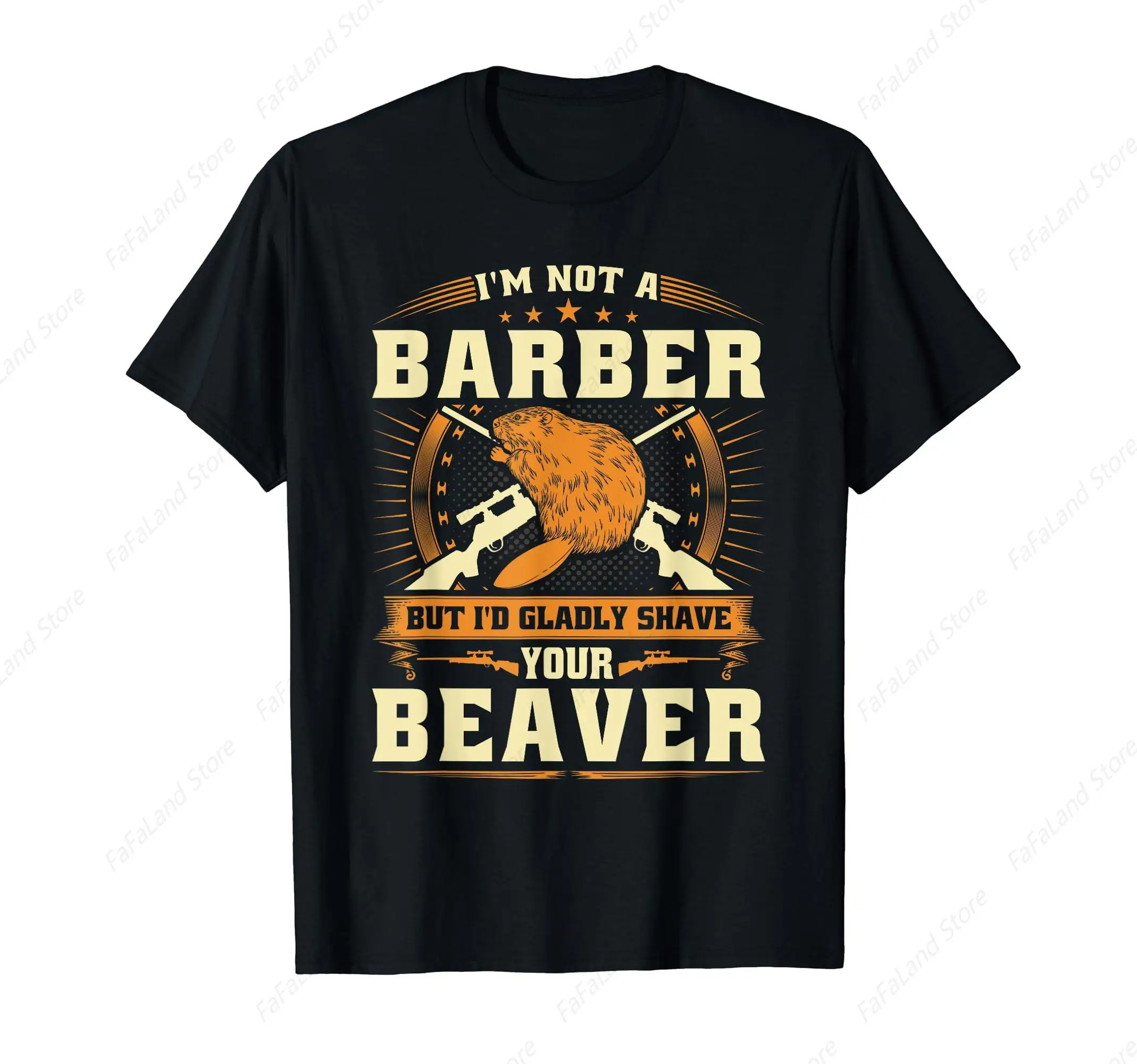 Shave Your Beaver Joke Funny Beaver Hunter T-Shirt for Men Women Cotton Top Tee