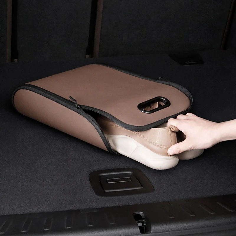 

Car Shoes Organizer Front Seat Car Interior Accessories Trunk Shoes Storage Handheld Portable Foldable Car Shoes Storage Box