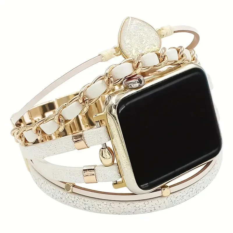 

Металлический кожаный браслет Nice Love для Apple Watch серии S11/10/8/7/6/3/4/5/9 40 мм 41 мм 38 мм 42 мм 44 мм 45 мм 46 мм ремешок