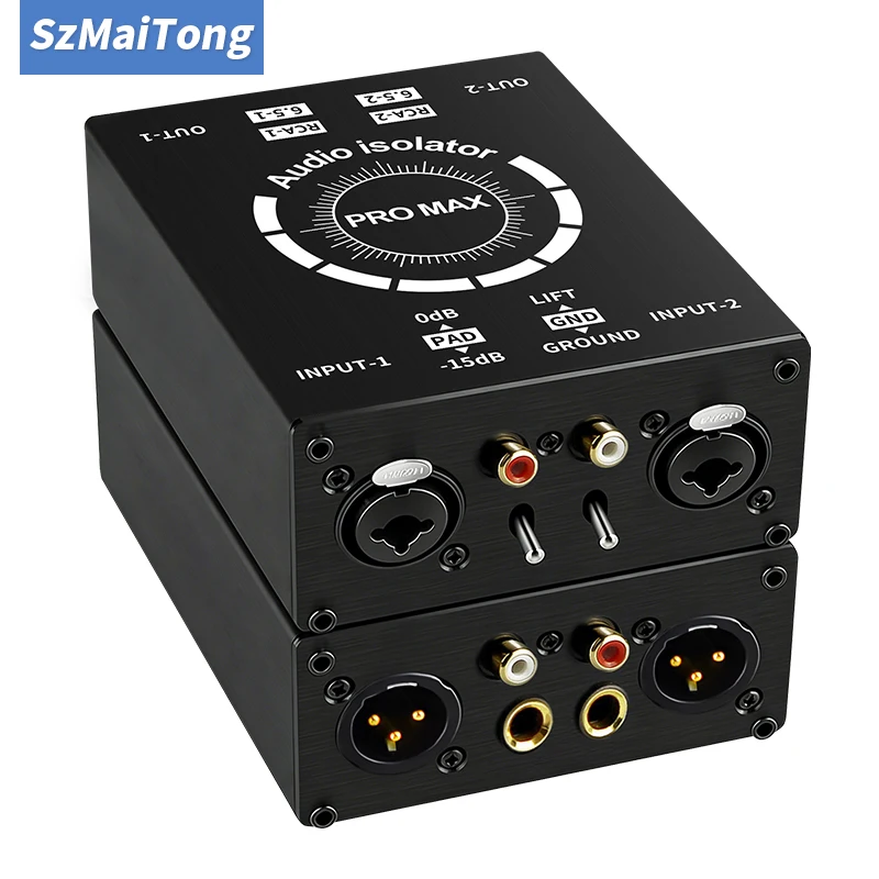 XLR Common Ground Filter Noise Isolator, Current Sound Noise Cancellation for Mixer & Microphone, Multifunctional Audio Isolator