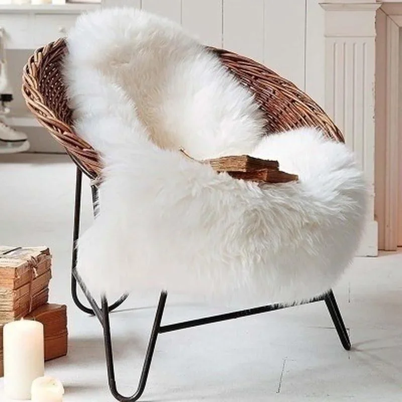 Fur Faux Artificial Sheepskin Soft Carpet Washable Seat Mat Fluffy Rugs Hairy Wool Warm Carpets For Living Room Fur Carpet