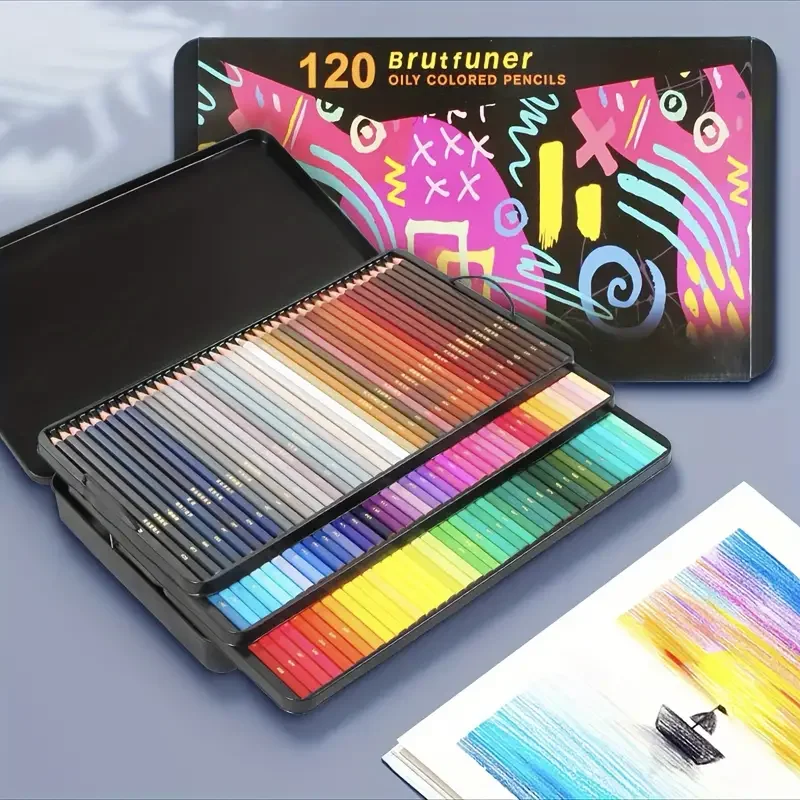 120 Premium-Buntstifte-Set für Malbücher zum Ausmalen - Weicher Kern, professionelle Kunst-Zeichenstifte zum Zeichnen und Ausmalen.