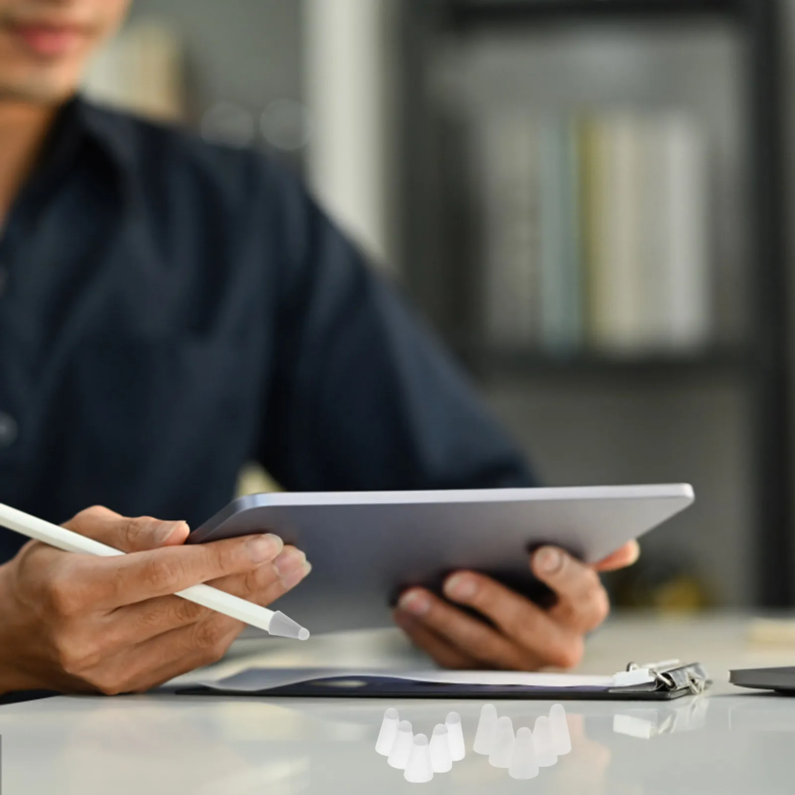 

10 шт. сменных защитных колпачков для стилусов из премиального волокнистого материала с удобным нескользящим захватом для емкостных экранов