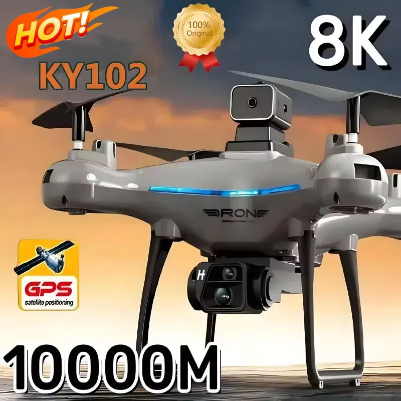 

Дрон KY102 8K Профессиональный с двумя HD-камерами для аэрофотосъемки, с функцией обхода препятствий и оптическим позиционированием, квадрокоптер на радиоуправлении, новинка