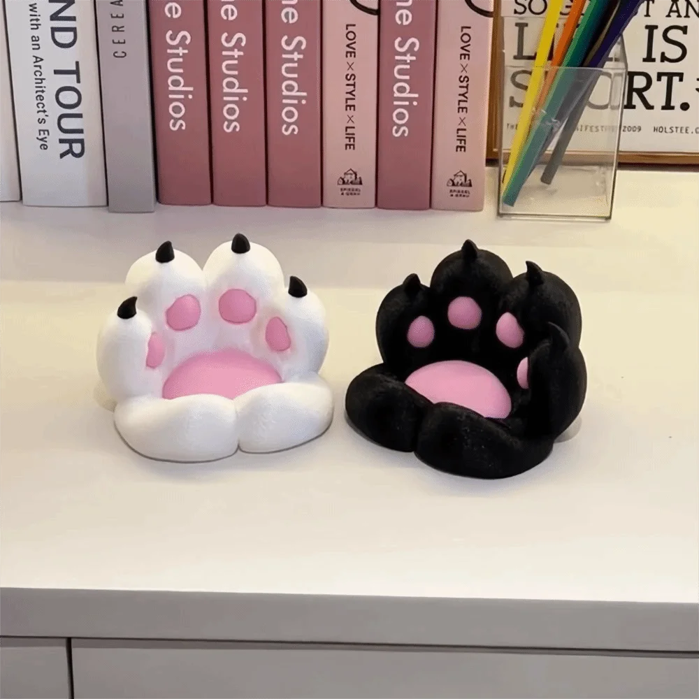 

Подставка для телефона с 3D принтом кошачьей лапы, универсальное крепление в мультяшном стиле, подставка для планшета с героями мультфильмов, кронштейн, орнамент, противоскользящий