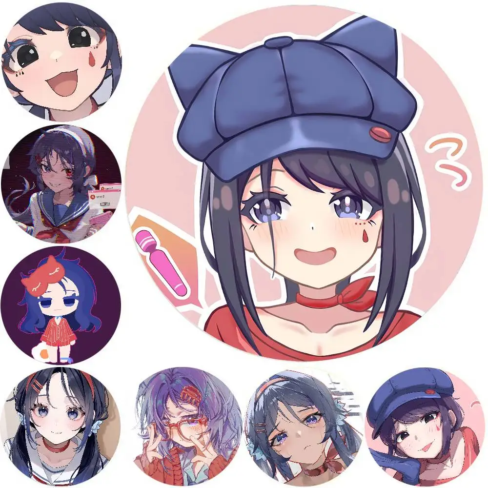 Kawaii Pretty Hot Mita Horror GamING Miside Badge Metal Brooch for Bag Clothes Hat Decor Cosplay Accessories Gifts