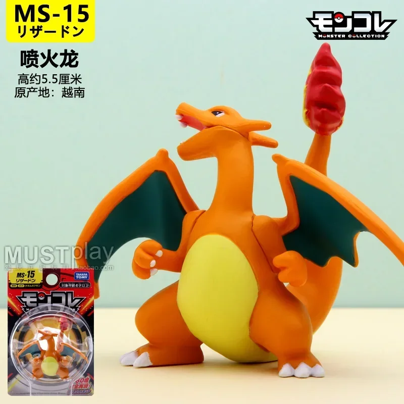 Japan Anime Original Takara Tomy  Figures Dragonite Ponyta Calyrex Mew Charizard Sylveroy Coronospa Glurak Action Figure Toys