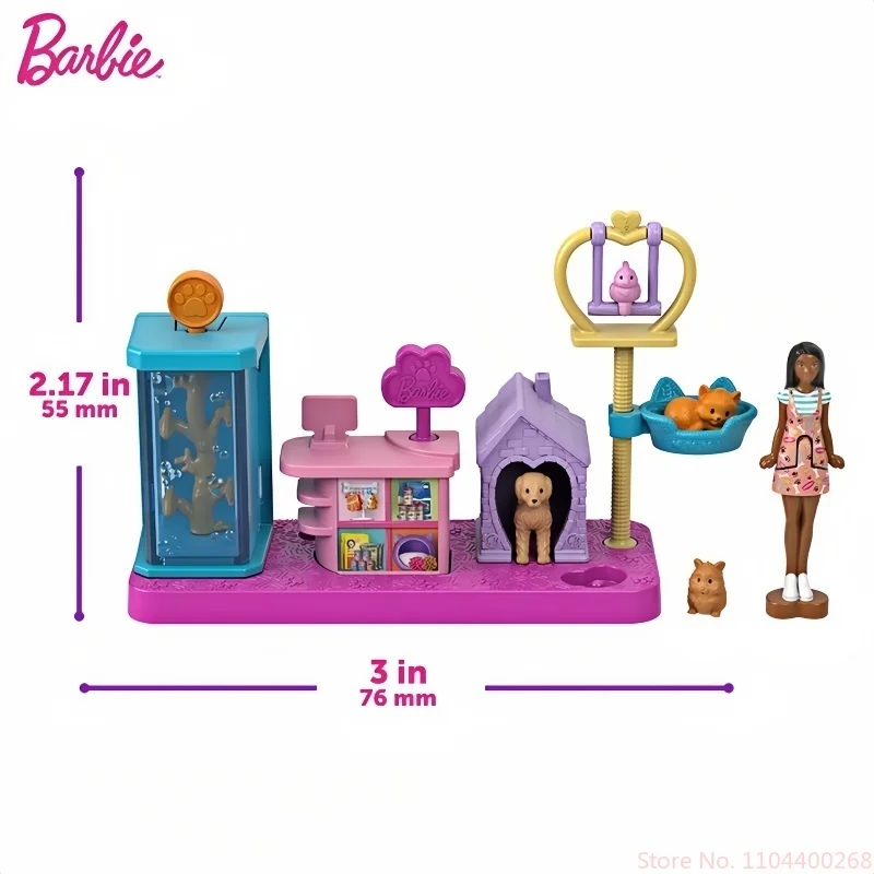 Оригинальный мини-кукольный домик Barbieland, парикмахерская, бутик для домашних животных, супермаркет, пекарня, кинотеатр, игрушка для девочки, подарок на день рождения, в наличии
