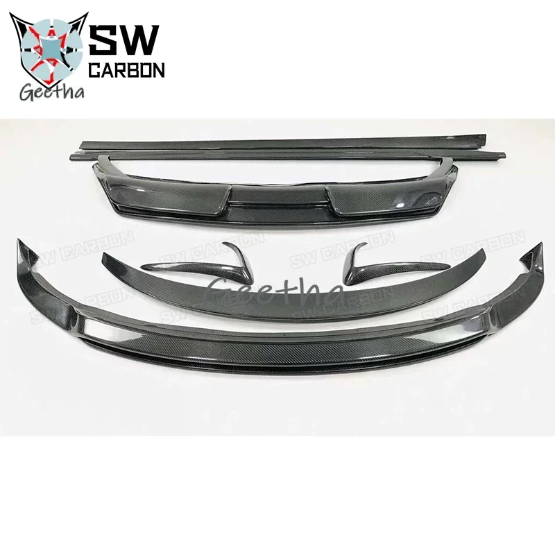 

ART Style Carbon Fiber Body Kit for Tesla Model 3 Front Bumper Splitter Lip Side Skirt Rear Diffuser Rear Wing Auto Accessories