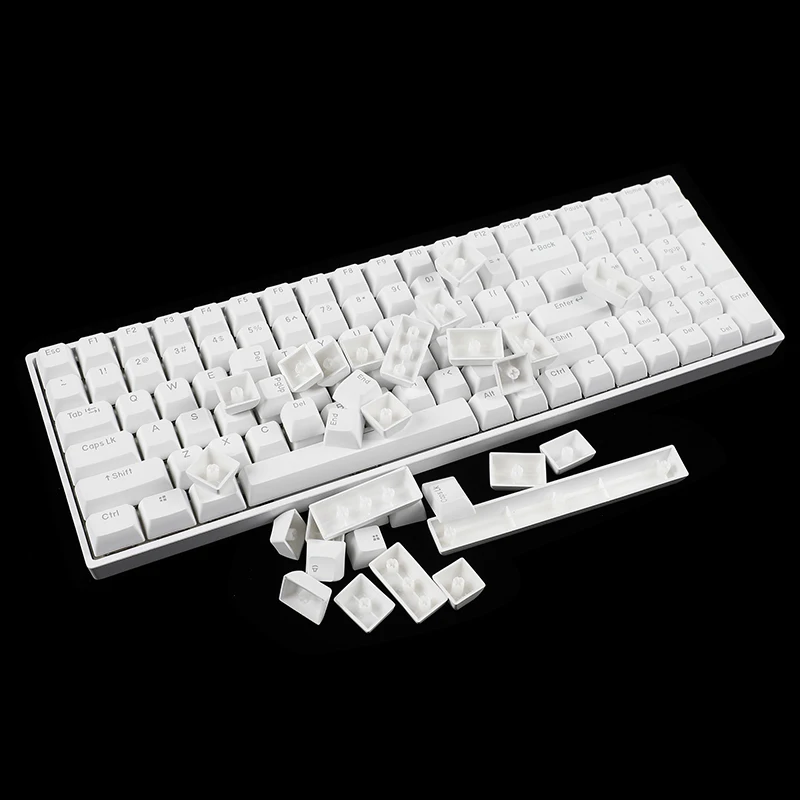 133keys RSA Profile Keycap Custom Dichroism Transparent PBT Keycaps Set for 108/96/87/84/68/64/61/98 Mechanical Keyboard Keycaps