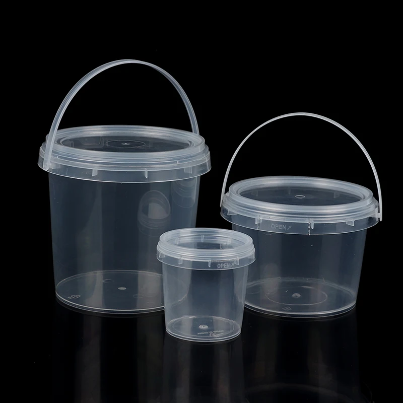 2PCS Food Grade Plastic Bucket With Lid And Handle Leakproof Storage Containerpaint Bucket