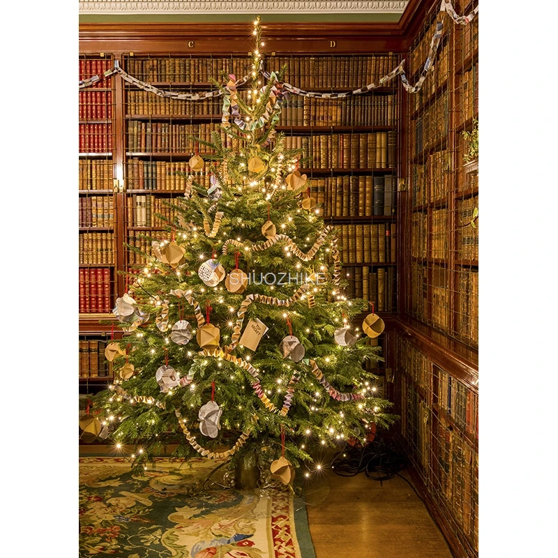 SHUOZHIKE Christmas Backgrounds For Photography Winter Snow Gift Baby Newborn Portrait Photo Backdrop Photocall  STY-02