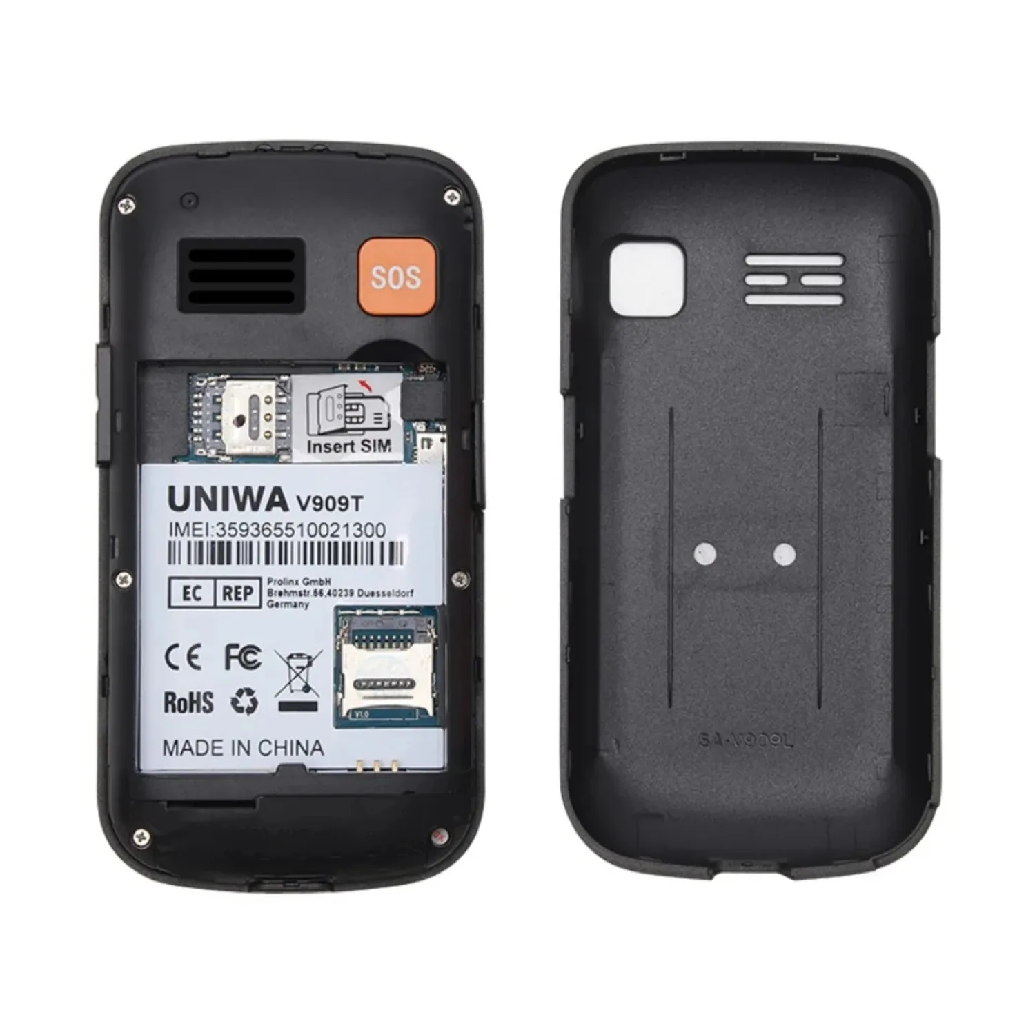UNIWA V909T 4Gพลิกโทรศัพท์หน้าจอคู่โทรศัพท์มือถือปุ่มกดขนาดใหญ่โทรศัพท์มือถือสําหรับผู้สูงอายุ 2250MAhรัสเซียฮีบรูแป้นพิมพ์ภาษาอาหรับ