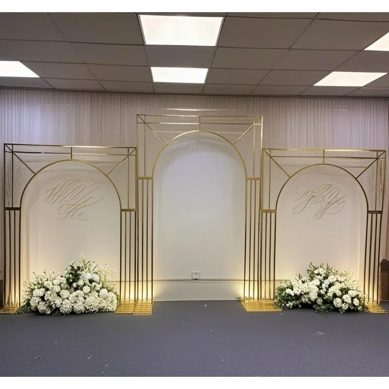 

Diagonal wedding arch, multiple screen backgrounds, flower racks, outdoor prop decoration frames, 3pcs