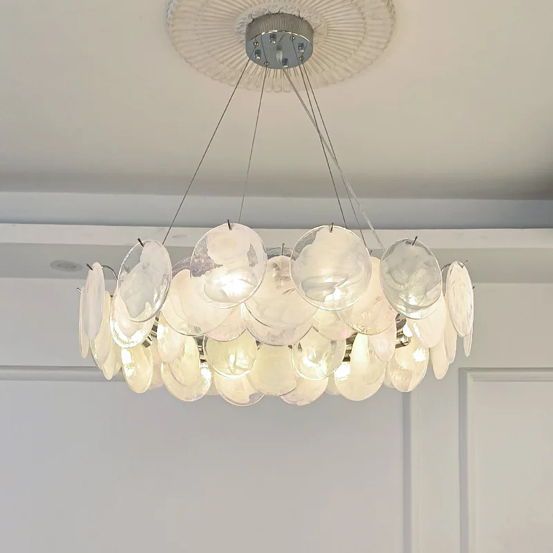 

Modern Ceiling LED Pendant Light White Rainbow Glass Home Decoration Living Room Bedroom Dining Room Kitchen Lighting Fixtures