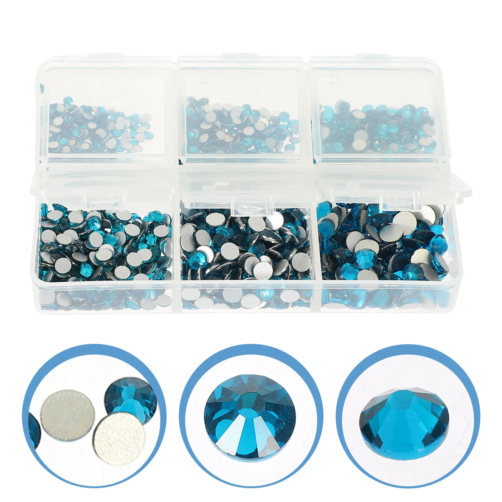 1세트 반짝이는 평면 유리 라인스톤 DIY 네일 아트 공예 매니큐어 장식 키트 반짝이는 네일 참 액세서리