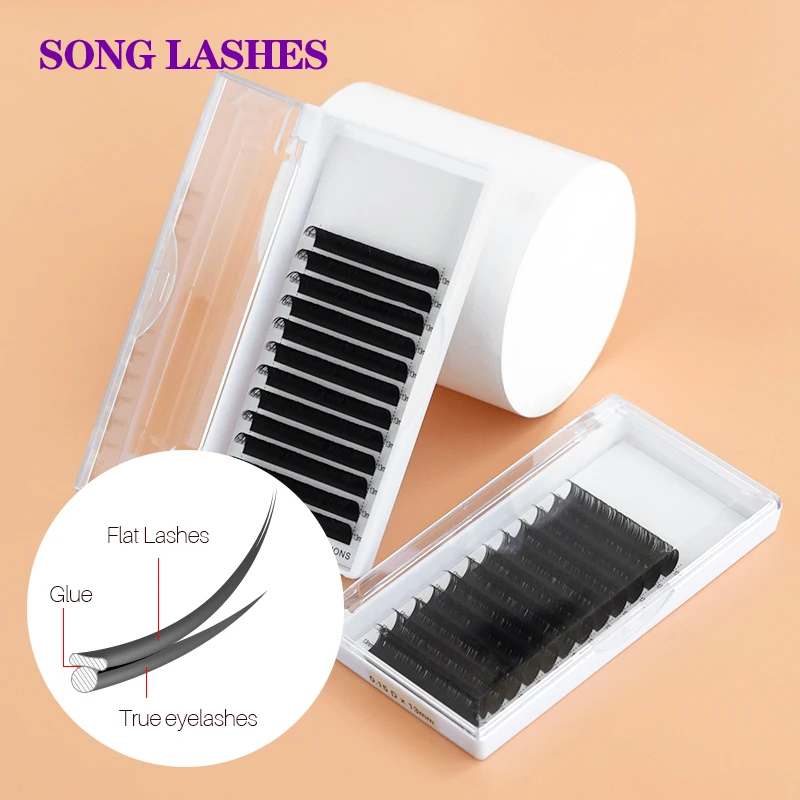 

SONGLASHES Pro 12 Rows Flat Lashes Doubel Tips Eyelashes Extensions Accressories Premade Fan Lashes