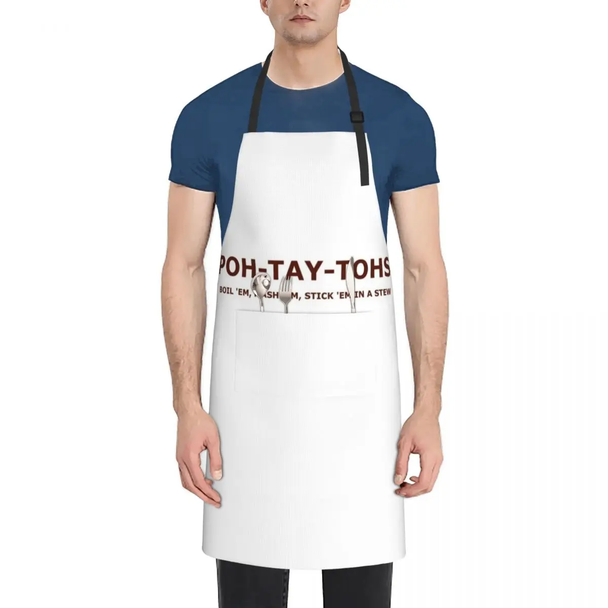 

POH-TAY-TOHS Apron Chef Accessory Kitchen New 2022 Year Apron