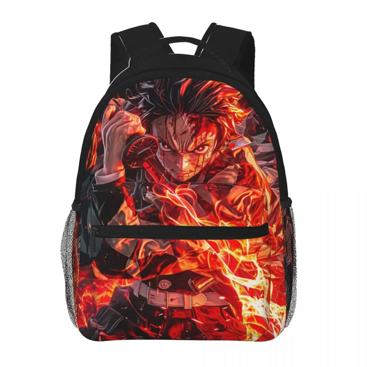 Demon slayer nova moda de alta capacidade mochila à prova dwaterproof água na moda meninas meninos portátil escola saco livro 16 polegada