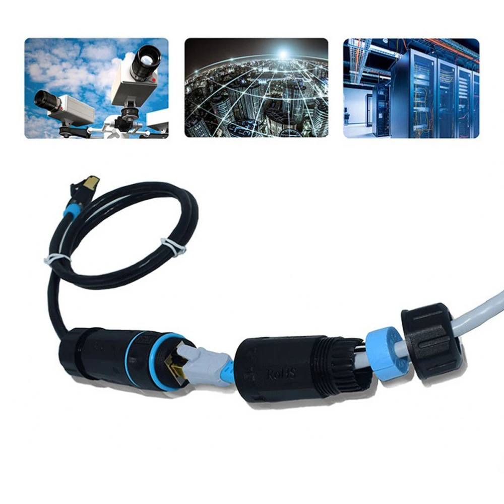 

Shield RJ45 Connector CAT6 Female to Female Outdoor IP68 Waterproof Port Network LAN Splitter Transfer Head Adapter Coupler