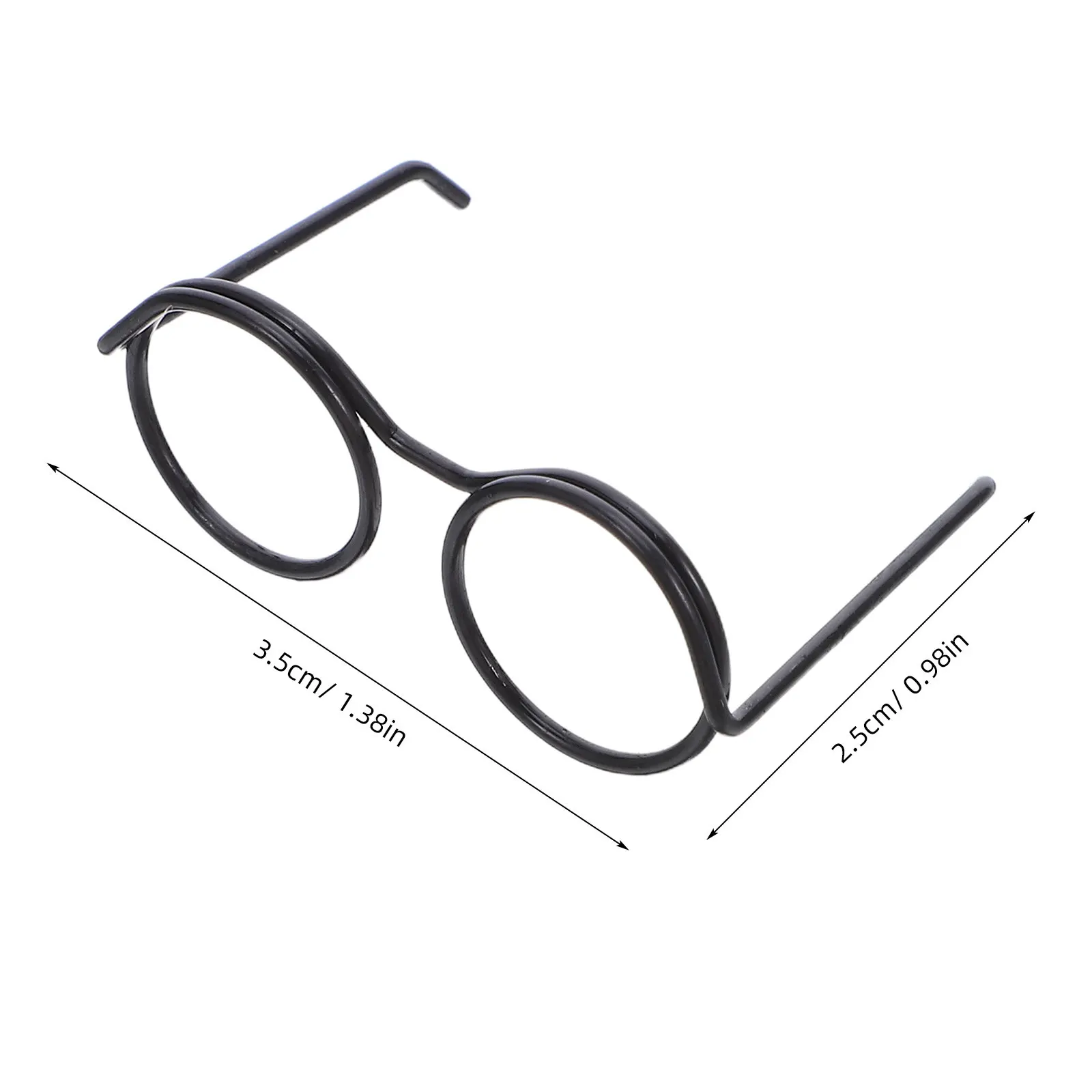 50Pcs Miniature Wire Eyeglasses Realistic Frames for Dollhouse Crafts Decoration Photo Props Creative DIY